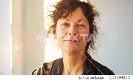 Mature old lady close up portrait. Healthy face skin care beauty, middle age skincare cosmetics, cosmetology concept Mature old lady close up portrait. Healthy face skin care beauty, middle age skincare cosmetics, cosmetology concept 115094233