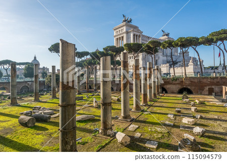 Roman ruins in Rome, Italy 115094579