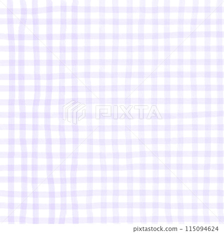 Purple Plaid Gingham Check Hand Drawn Background 115094624