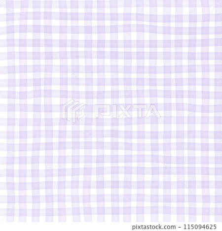 Purple Plaid Gingham Check Hand Drawn Background 115094625