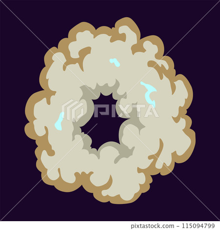 Explosion animation. Cartoon burst effect of vector comic boom and bang. Bomb blasts or explosive power energy flash, war game attacks animation. Vector illusration 115094799