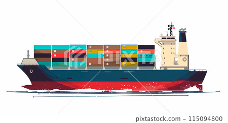Cargo ship container in the ocean transportation, shipping freight transportation. 115094800
