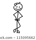 The man is standing in doodle style isolated on white background 115095662