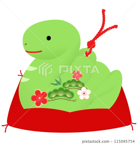 Year of the Snake Clay Bell (New Year's card text material) 115095754
