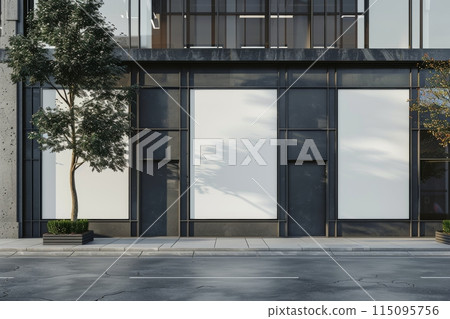 Tall Building With Tree in Front 115095756
