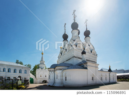 small white orthodox in Russia in sunbeams small white orthodox in Russia in sunbeams 115096891