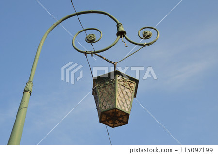 Retro style lantern. Retro style lantern. 115097199