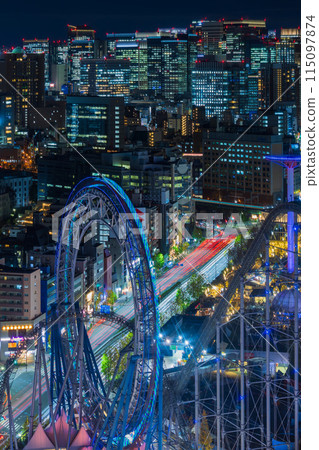 東京夜景，從文京市民中心眺望大手町 115097874
