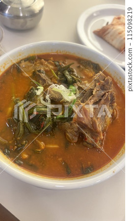 Haejangguk soup with meat 115098219