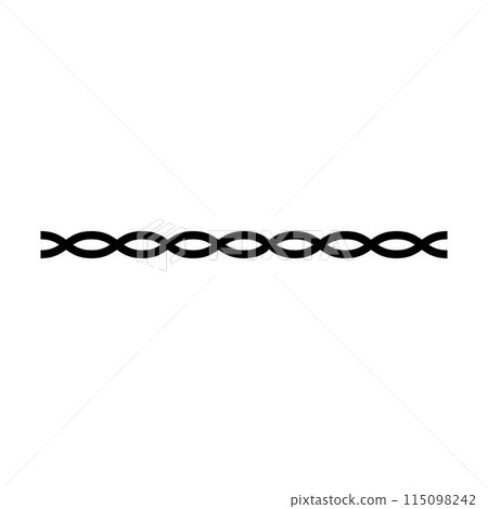 Border frame wavy line divider, geometric shape element, horizontal zigzag seamless pattern stroke outline illustration Border frame wavy line divider, geometric shape element, horizontal zigzag seamless pattern stroke outline illustration 115098242