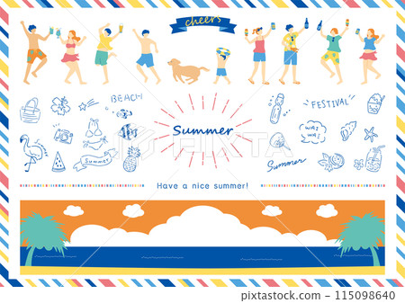 people enjoying summer people enjoying summer 115098640