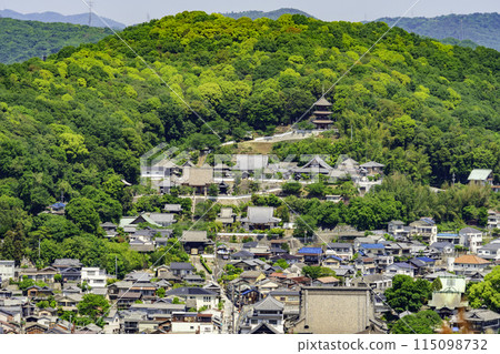廣島縣尾道市西國寺向島的尾道城市景觀 115098732