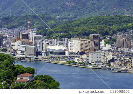 View of Onomichi from Mukaishima, Around Onomichi Station, Onomichi City, Hiroshima Prefecture View of Onomichi from Mukaishima, Around Onomichi Station, Onomichi City, Hiroshima Prefecture 115098901