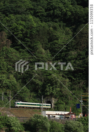 381系列特急八雲號穿越新綠山脈的隧道_2024年5月17日拍攝 115099358