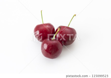 American cherries on a white background 115099523