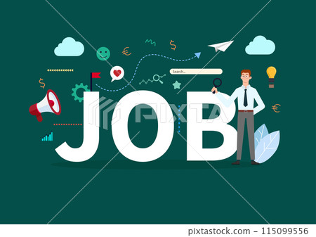 Human resources department searches for talented people to join the workforce. select candidates, interview, work search online concept. 115099556
