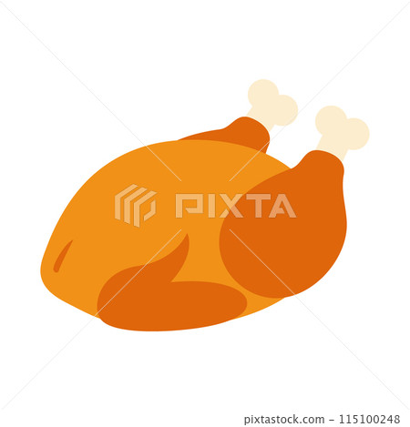 Roasted turkey Traditional Thanksgiving food in trendy holiday shades Greetings design element idea 115100248