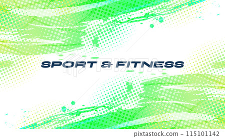 Abstract Sports Background with Green and Yellow Gradient Brushstrokes and Halftone Effect. Dynamic Grunge Background. Scratch and Texture Elements For Design Abstract Sports Background with Green and Yellow Gradient Brushstrokes and Halftone Effect. Dynamic Grunge Background. Scratch and Texture Elements For Design 115101142