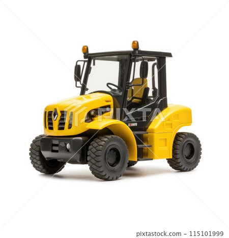 3d backhoe loader on white background. illustration. 3d backhoe loader on white background. illustration. 115101999