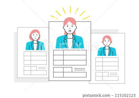 女商人用履歷表推銷自己 115102123