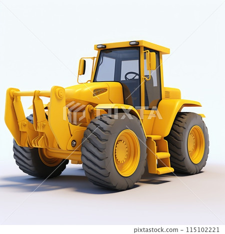 3d backhoe loader on white background 3d backhoe loader on white background 115102221