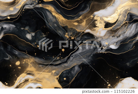 Textured of the black marble background. Gold and white patterned natural of dark gray marble Textured of the black marble background. Gold and white patterned natural of dark gray marble 115102226