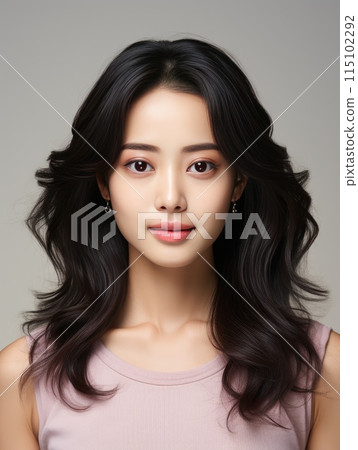 Portrait Photography of Young asian beauty woman with koreans makeup 115102292
