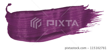 Dark purple brush strokes isolated on white background. 115102781