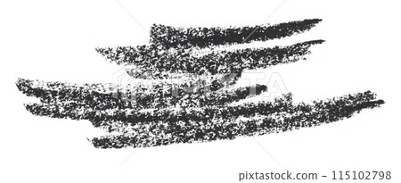 Black and gray pencil strokes isolated on a white background. 115102798