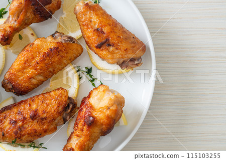 fried lemon pepper chicken wings fried lemon pepper chicken wings 115103255