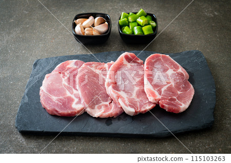 fresh pork neck raw or collar pork 115103263