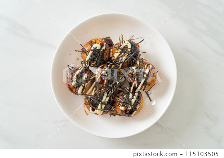 Takoyaki ball dumplings or Octopus balls 115103505