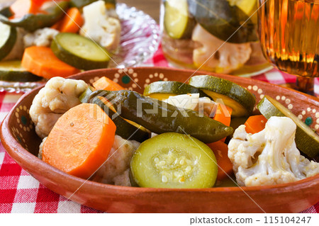 Vegetable escabeche (Mexican food) Vegetable escabeche (Mexican food) 115104247