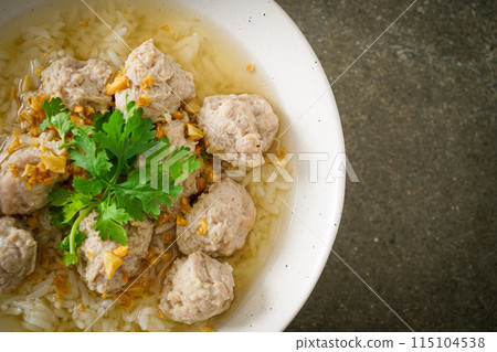 Boiled Rice with Pork Bowl Boiled Rice with Pork Bowl 115104538