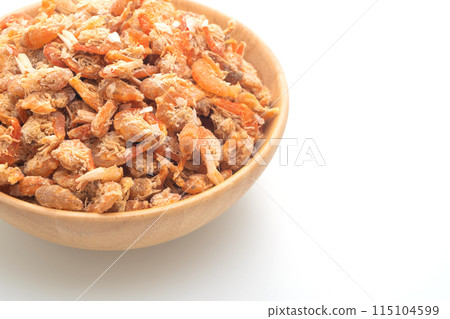 dried shrimps or dried salted prawn 115104599