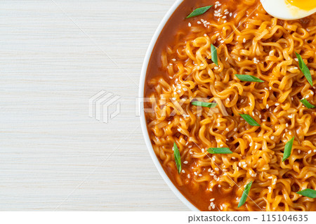 Korean instant noodles with egg Korean instant noodles with egg 115104635