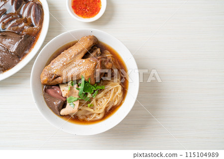 Braised duck noodles with brown soup Braised duck noodles with brown soup 115104989