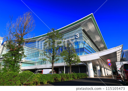 [東京]羽田機場第3航廈（東京國際機場國際線航廈）天氣晴朗 115105473