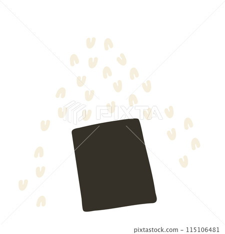 Onigiri or rice and seaweed png for Japanese food, Asian snack, sticker, menu, cafe, restaurant, breakfast, lunch, recipe, ingredient, supermarket, grocery, cuisine, quick meal, cartoon, trip, travel 115106481