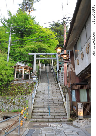 Ikaho Shrine: Stone steps and torii gates, Ikaho-cho, Shibukawa City, Gunma Prefecture Ikaho Shrine: Stone steps and torii gates, Ikaho-cho, Shibukawa City, Gunma Prefecture 115106933
