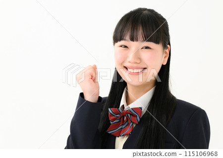 High school girl uniform fist pump High school girl uniform fist pump 115106968