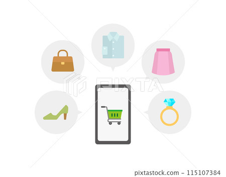 網上購物的插圖 115107384