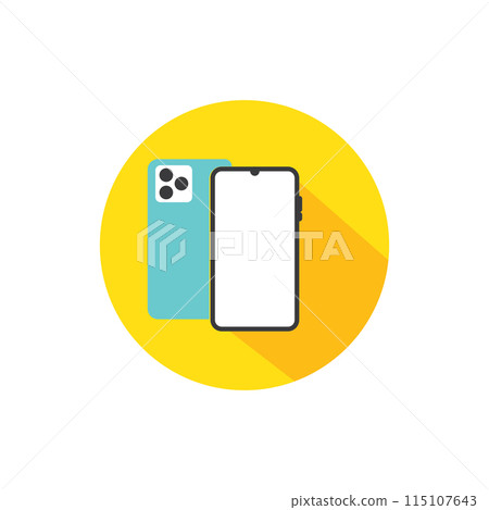 Telephone icon flat design Telephone icon flat design 115107643