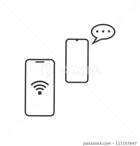 Telephone icon flat design Telephone icon flat design 115107647
