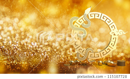 The year of snake for holiday concept 3d rendering. 115107728
