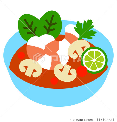 Tom yum goong icon illustration 115108281