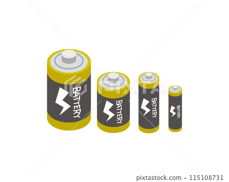 Set of 4 types of dry batteries Set of 4 types of dry batteries 115108731