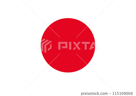 The official national flag of Japan. Japanese flag. Vector illustration The official national flag of Japan. Japanese flag. Vector illustration 115109008