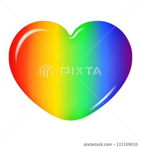 Heart icon in rainbow gradient colors, isolated on a transparent background. Vector illustration Heart icon in rainbow gradient colors, isolated on a transparent background. Vector illustration 115109010