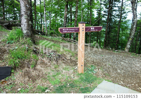 Oishi Pass ←→ Kurodake signpost 115109153